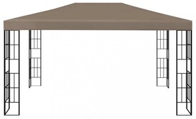 tópszínű pavilon LED fényfüzérrel 4 x 3 m