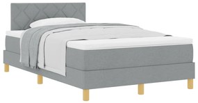 Box Spring Ágy Matracokkal Világosszürke 120x200 cm Szövet
