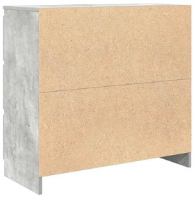 betonszürke szerelt fa tálalószekrény 80x35x76 cm