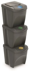 Prosperplast SORTIBOX 3 x 25 l szürke hulladékgyűjtő