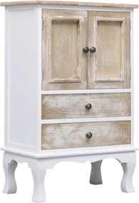 vidaXL fehér fa fiókos szekrény 50 x 30 x 80 cm