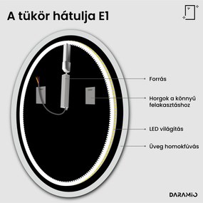 Kerek tükör LED világítással E1