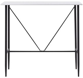 Fehér MDF bárasztal 120 x 60 x 110 cm
