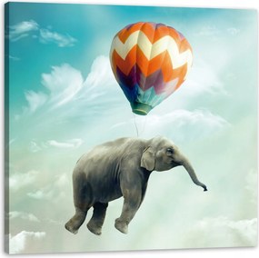 Vászonkép Absztrakt Repülő elefánt Művészet 50X50 cm