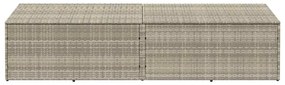 világosszürke polyrattan kerti tárolóláda 220x50x58 cm