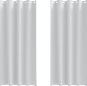 vidaXL Fekete Függöny Gyűrűkkel 2 pcs Halvány szürke 245 x 140 cm