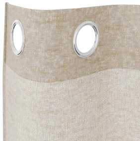Függönyök függönyökkel 2 pcs Homokszín 140x175cm Poliészter