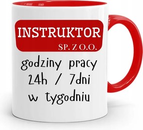 Vezetői Oktatónak Piros Bögre Ajándék fényképes nyomtatással