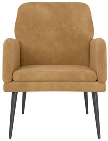 Barna bársonyfotel 62x79x79 cm