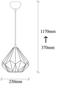 Fekete függőlámpa ø 23 cm Diamond – Opviq lights