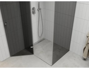 Mexen Roma zuhanykabin 100x80cm, 6mm üveg, króm profil-szürke üveg, 854-100-080-01-40