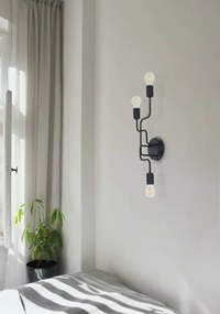 KAJA K-3896 SKADI Fekete Színű Fali Lámpa 3xE27 15W IP20