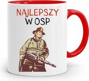 Piros Bögre Tűzoltónak A Legjobb A Tűzoltóban, fényképes nyomtatással