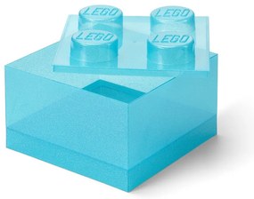 Világoskék műanyag gyerek tárolódoboz 25x25x18 cm – LEGO®