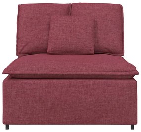 borvörös moduláris kanapé középső modul párnákkal 100 cm