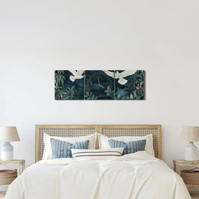 Kép - Két galamb (órával) (90x30 cm)