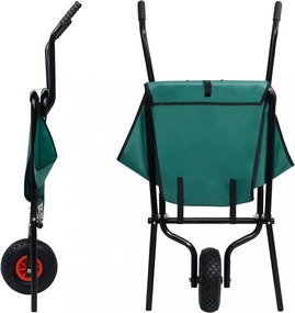 Zöld összecsukható kerti talicska 60 liter