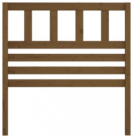 mézbarna tömör fenyőfa ágy fejtámla 81 x 4 x 100 cm