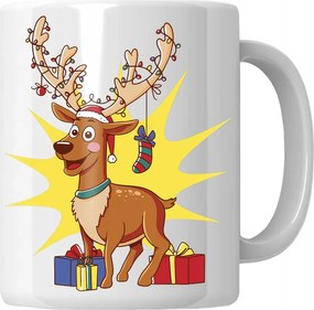 Rajzfilm bögre Rénszarvas Ajándék Mikulásra