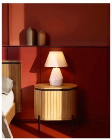 Fehér asztali lámpa textil búrával (magasság 43 cm) Noara – Kave Home