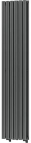Mexen Dallas dekoratív radiátor 1600 x 360 mm, 1039 W, antracit - W214-1600-360-00-66