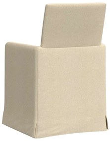 Étkező Székek 2 pcs Krém 57 x 67 x 95 cm szövet