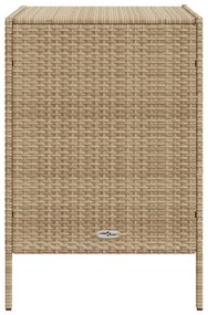 bézs polyrattan kerti tárolószekrény 55 x 59 x 80 cm