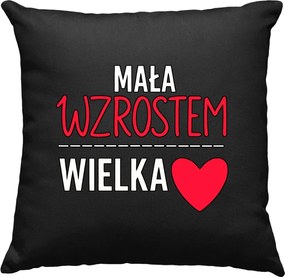 Párna Kis magasságú nagy szív fekete