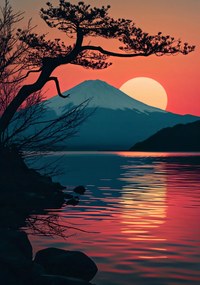 Poszter 70x100cm Hegy este