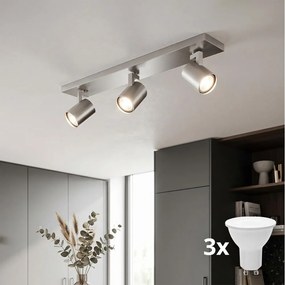 Philips 53093/48/12 - RUNNER LED spotlámpa, matt króm, 3xGU10/20W/230V