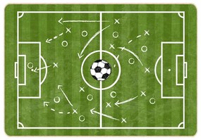 zöld mosható csúszásgátló futballpálya gyerekszőnyeg 160x230 cm