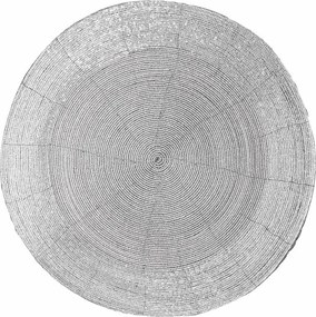 SHINE ON étkezési alátét gyöngyökkel, ezüst Ø35cm