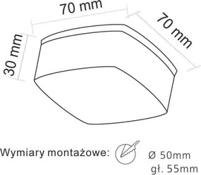 Orlicki Design CAPS OR83354 Beépíthető spotlámpa 1x5W/Led 3000K