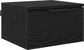 vidaXL Éjjeliszekrény fiókkal Fekete tölgy 34 x 30 x 20 cm Faanyag