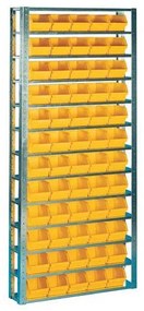 Polcos állvány Unibox dobozokkal (60 db)