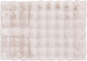 Szőnyeg 60x90 bézs puha plüss hálószoba nappaliba kellemes tapintású