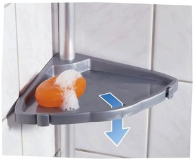 Easy szürke teleszkópos fürdőszobai sarokpolc - Wenko