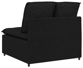 fekete moduláris kanapé középső modul párnákkal 100 cm