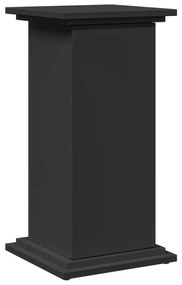 fekete szerelt fa bemutatóállvány tárolóval 31 x 30 x 60 cm