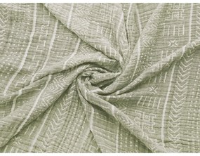 Zöld muszlin ágytakaró franciaágyra 220x240 cm Etno - Mijolnir