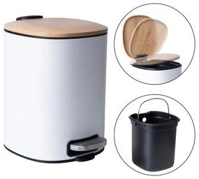 Erga Osti, lágyan záródó szemetes 5L, barna-fehér, ERG-YKA-CH.OSTI-WHT