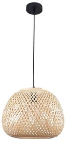 Csillár zsinóron ZANZIBAR 1xE27/20W/230V átm. 35 cm bambusz