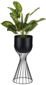 Fém virágcserép LOFT 46x20 cm fekete