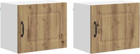vidaXL Konyhaszekrény Kalmar 2 pcs Artisan tölgy 50 x 31 x 40 cm