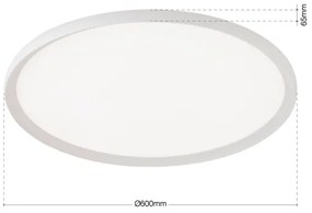 Orion - KANT LED mennyezeti lámpatest 50W/230V 2700/3200/4000K, átm. 60 cm, fehér