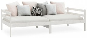 fehér tömör fenyőfa kanapéágy 90 x 200 cm