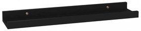 4 db fekete fali polc 40 x 9 x 3 cm