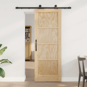 Csúszóajtó ORKDAL Természetes és fekete 73.5 x 198.5 cm