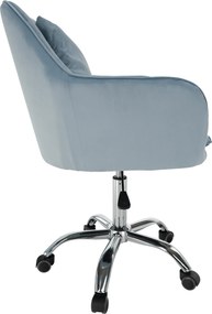 Irodai szék, kék Velvet szövet/króm, KLIAN