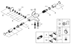 GROHE 345982430 - Termosztátos kádcsaptelep PRECISION START 168 mm fekete